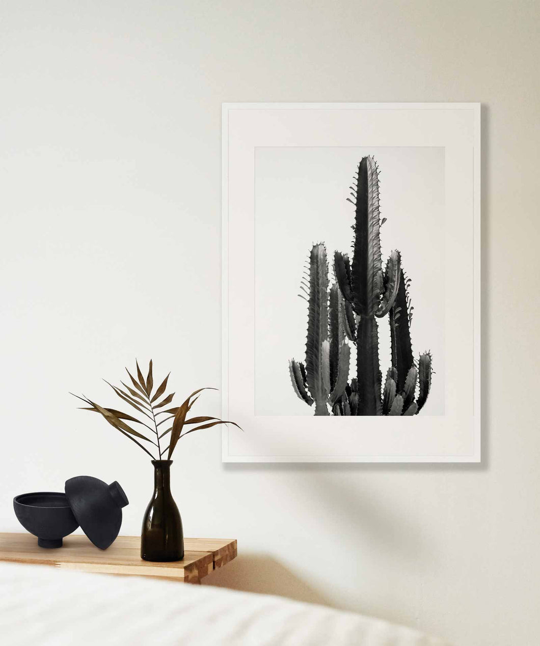 Cowboy Cactus  - Black & White Photo Art Print